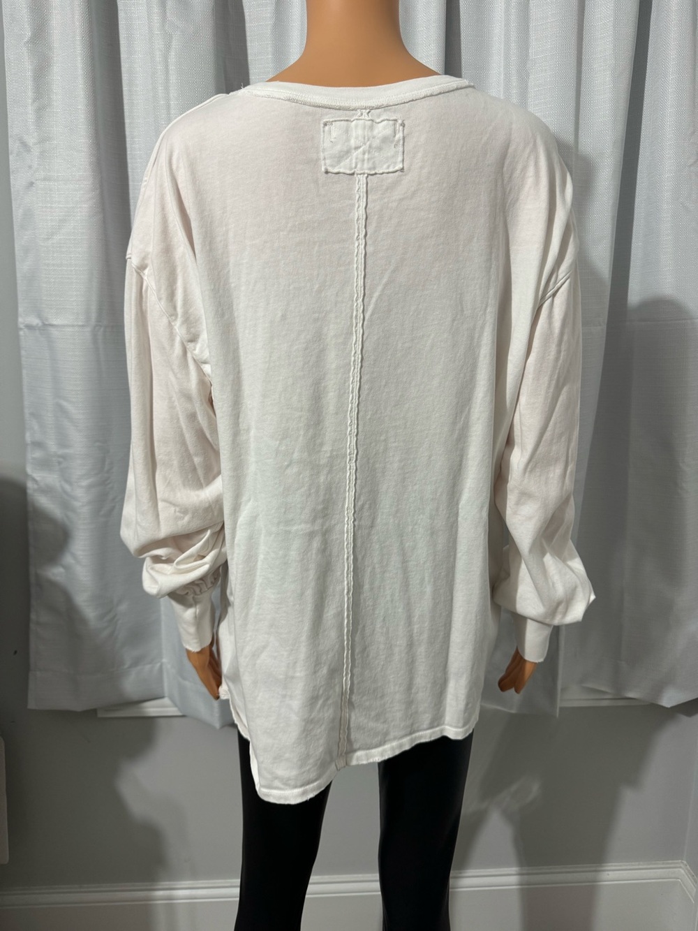 Cool We The Free size M white oversized long sleeve t-shirt - Picture 6 of 6